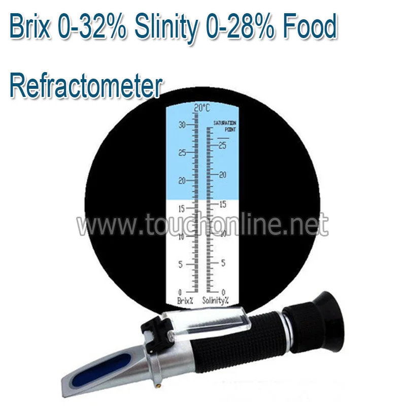 

0-32% Brix; 0-28% Salinity Food and soup measure Refractometer TB-28ATC