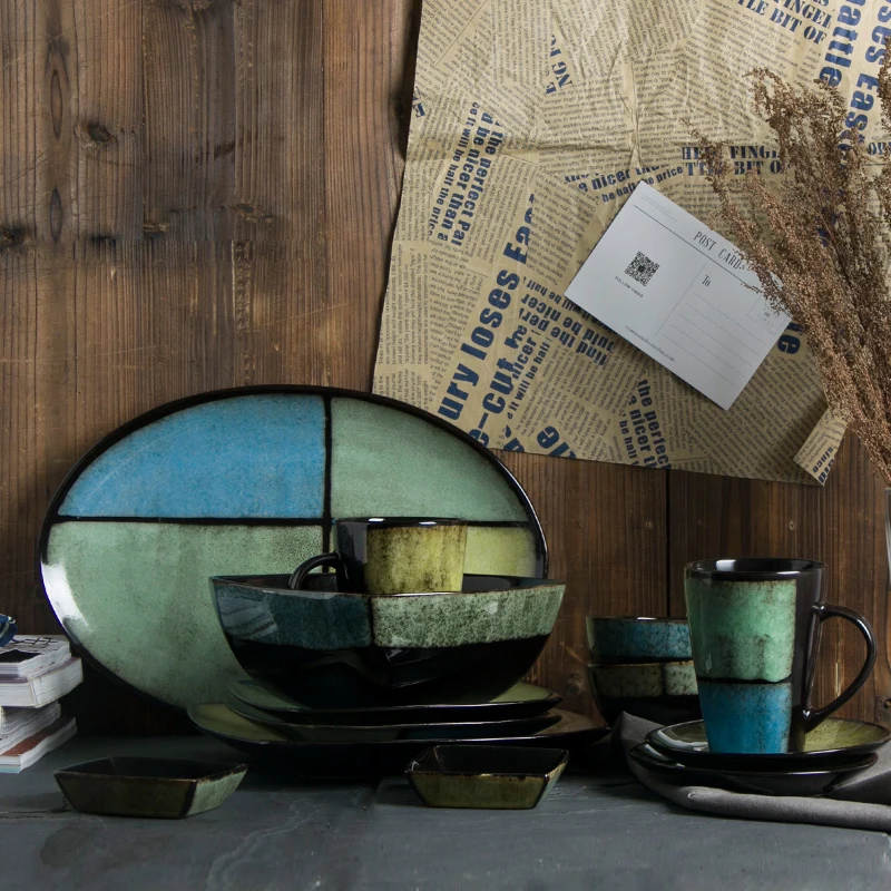 Многоцветная керамическая посуда пищевые контейнеры палочки миски для бэнто