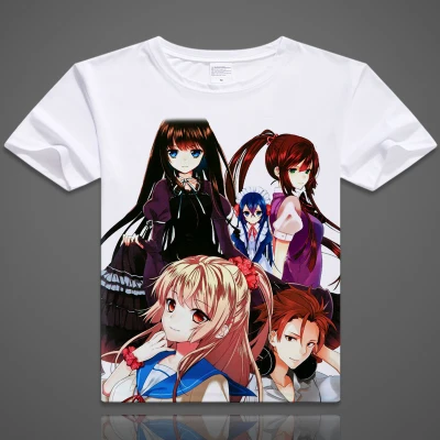 Аниме STRIKE THE BLOOD футболка Akatsuki Kojou косплей костюм унисекс Мягкая Белая
