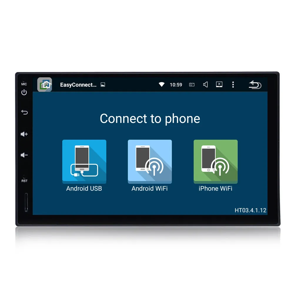 Android 8 1 2 Din автомобильный стерео радио сенсорный экран четырехъядерный 7-дюймовый