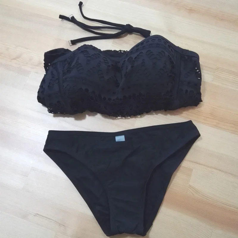 Пикантные черные сапоги из кружев кроше с слитные купальники для будущих мам