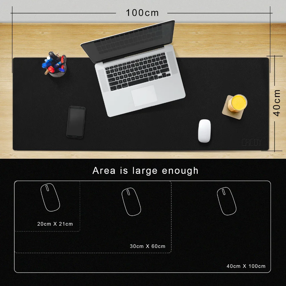 Коврик для мыши из искусственной кожи размер 100*40 см|desk mat|mouse padleather mouse pad |