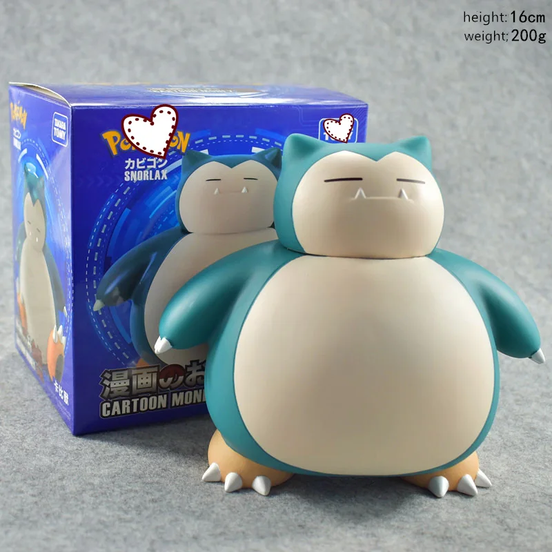 Snorlax модель куклы Копилка Kabigon Рисунок мультфильм Копилка детские игрушки подарок игрушки для детей 16 см
