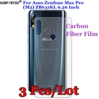 3 шт.лот, для Asus Zenfone Max Pro (M2) ZB631KL 3D, нескользящая прозрачная углеволоконная задняя пленка, Защитная Наклейка для экрана