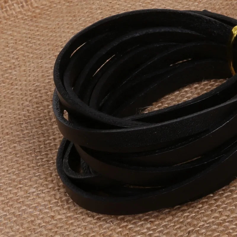 Новое поступление Высококачественная натуральная кожа веревочный шнур черный