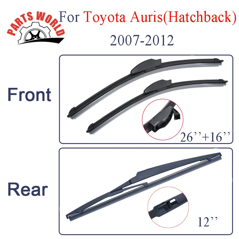 Передние и задние стеклоочистители для Toyota Auris Hatchback 2006 2007 2008 2009 2010 2011 2012 лобовое