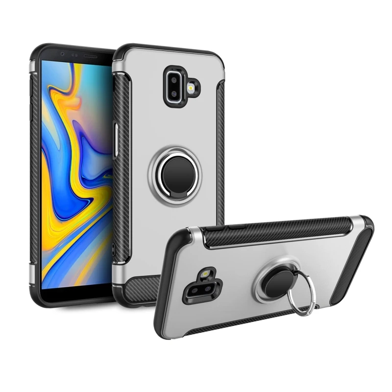J6 Plus чехол для Samsung Galaxy J610F SM ударопрочный с держателем кольца пальца задняя