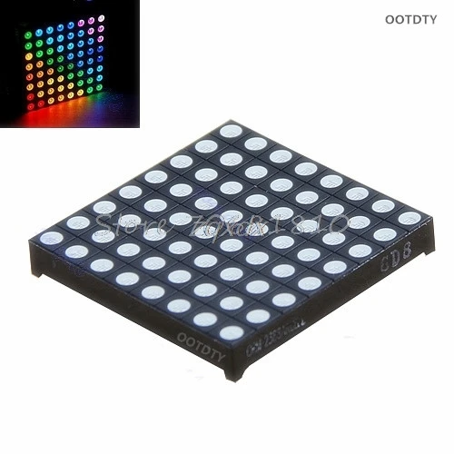 Матрица 8x8 RGB светодиодный полноцветный точечный квадратная Палитра 60x60 мм общий
