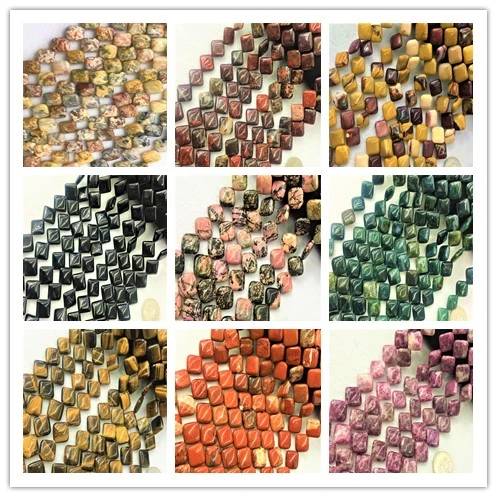 

15mm Natural Square Opposite Shape Mookites,Aventurines,Jaspers,Jades stone Semi Precious Beads Strand 15"(22pcs) Wholesale DIY
