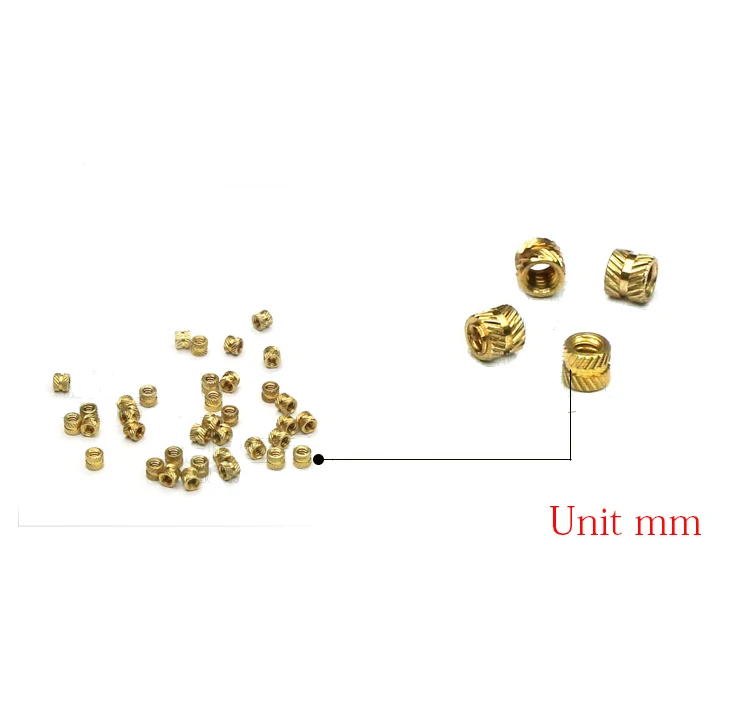 M1.6 * 2 Высота Латунная гайка для инъекций пластиковая предварительно вставленная