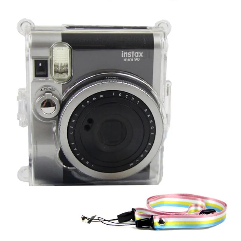 Fujifilm Instax Mini 90 Прозрачный чехол для камеры ПВХ прозрачный ремешок защитная сумка