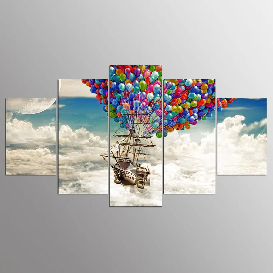 5 шт. воздушные шары холст художественные настенные фотографии для гостиной HD