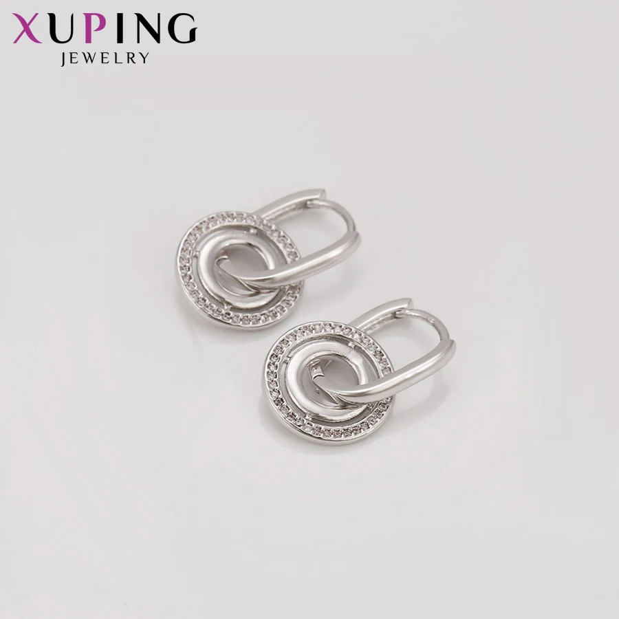 Xuping модные серьги круглой формы простые изысканные для женщин День Труда