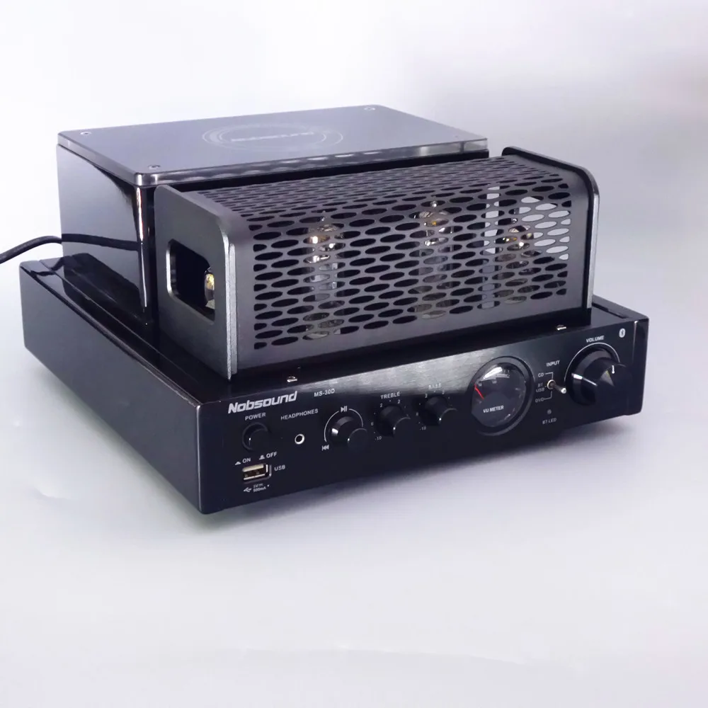 Nobsound MS-30D черный Bluetooth 4,2 USB музыкальный плеер домашняя книжная полка динамик HiFi ламповый усилитель