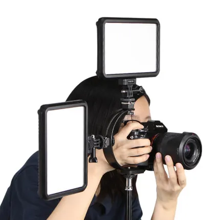 C Форма двойной внешней вспышки типа горячий башмак держатель для Speedlite