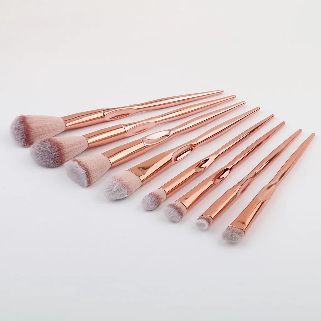 Набор кистей для макияжа 8 шт./компл. мягкие синтетические кисточки с деревянной