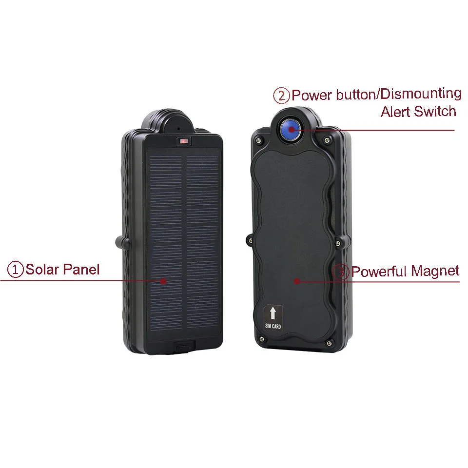 GPS трекер VJOYCAR TK10SSE на солнечной батарее 10000 мАч|tracking device|gps tracker gsmsolar powered gps |