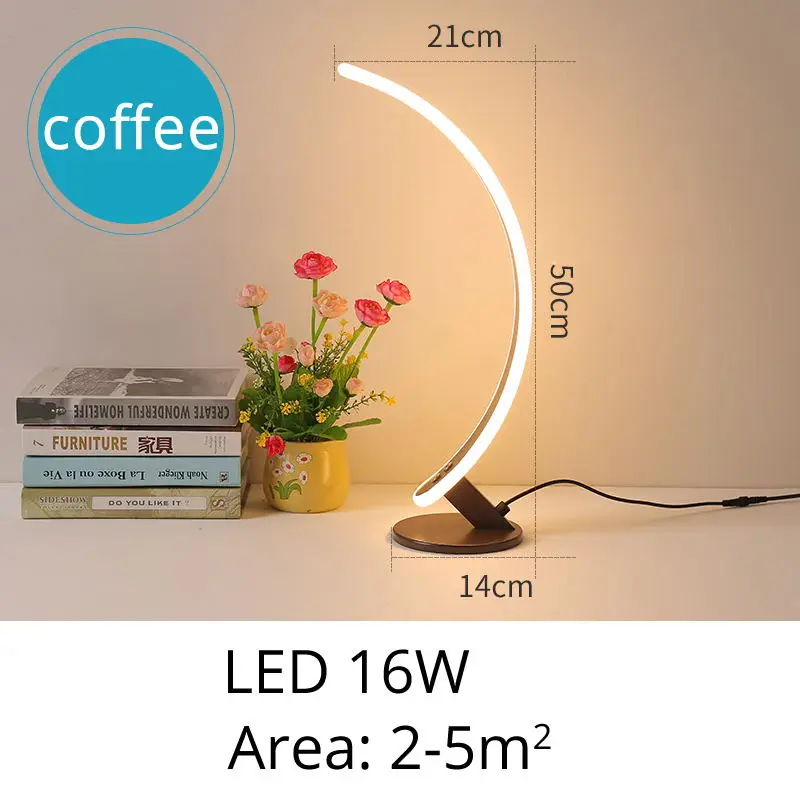 coffee table light Современный художественный светодиодный настольный светильник с вилкой для ЕС/США, прикроватный светодиодный светильник для спальни, настольная лампа для гостиной, настенное освещение для дня рождения - Цвет абажура: coffee table light