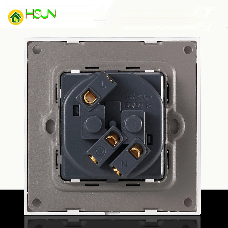 86 Тип немецкая розетка панель питания настенная темная загрузка Европейский