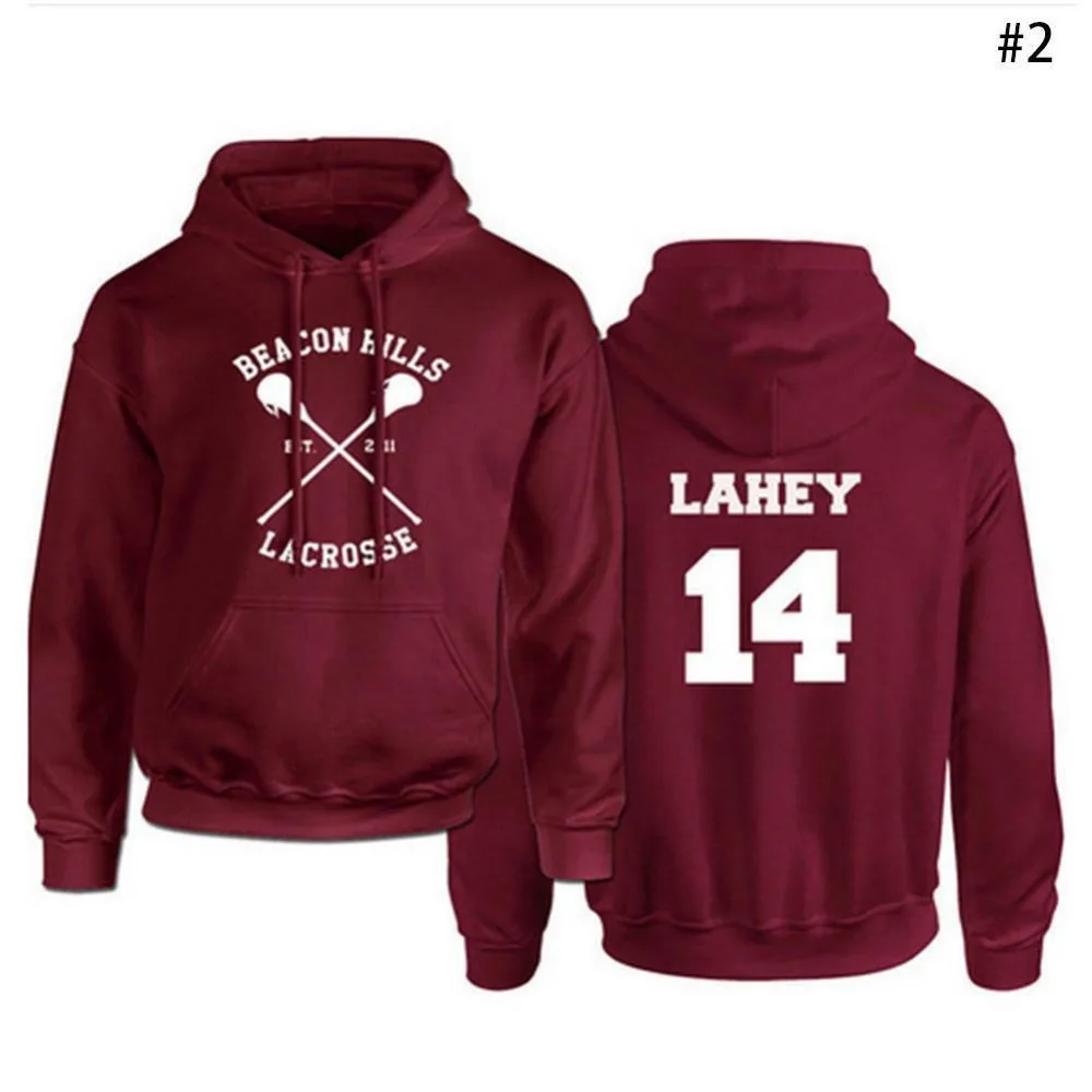 Толстовка с капюшоном с изображением волка, унисекс, Stiles Stilinski 24 McCall 11 Lahey 14, пуловер, худи, толстовки для женщин и мужчин, аниме, с капюшоном