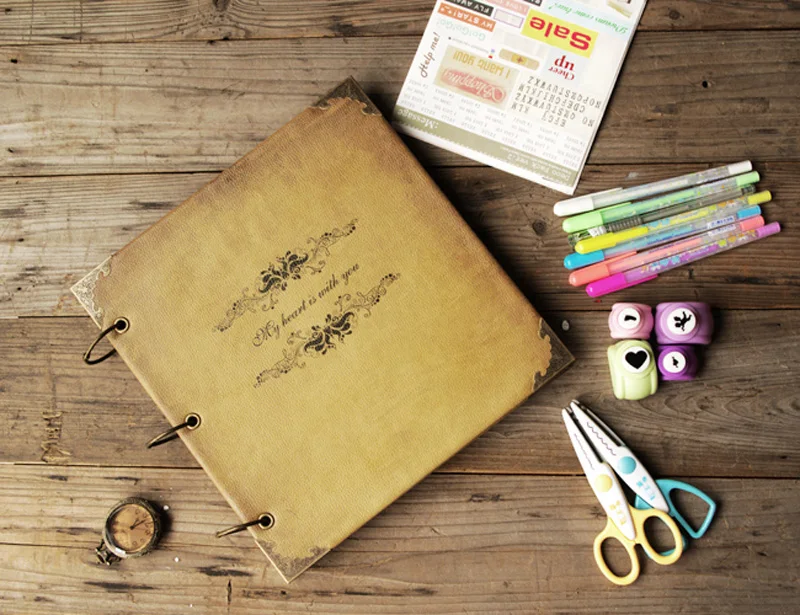 Художественный кожаный журнал (ручная работа) Instagram фотоальбом альбом/Свадебная