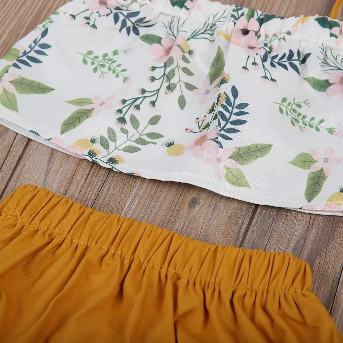 2 шт.! Новорожденный малыш одежда для малышей комплект одежды девочек Цветочный