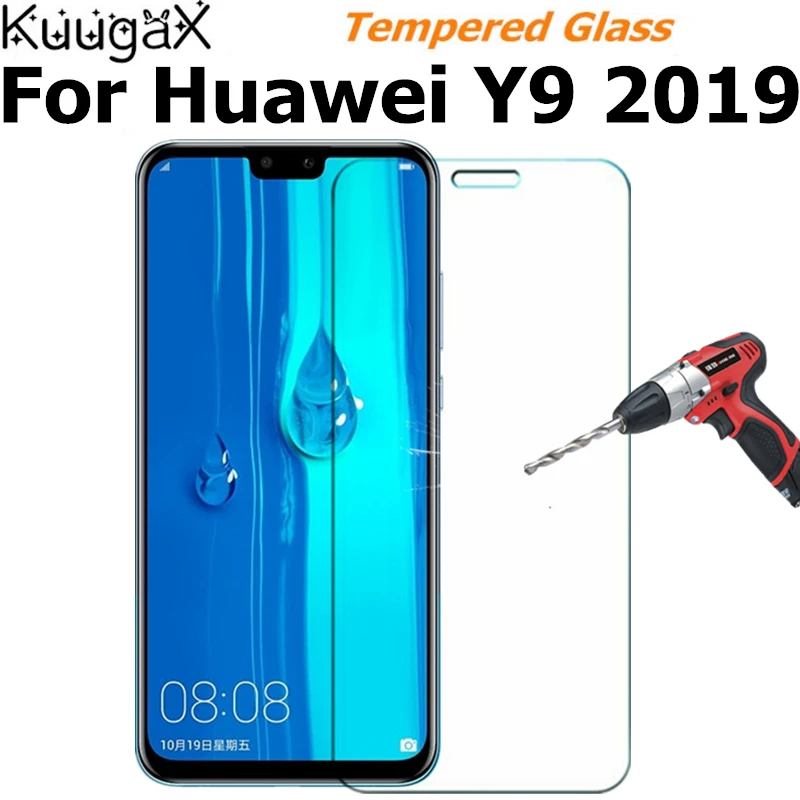 Закаленное стекло для Huawei Y9 2019 6 5 дюймов защита экрана Android смартфон на кристаллах