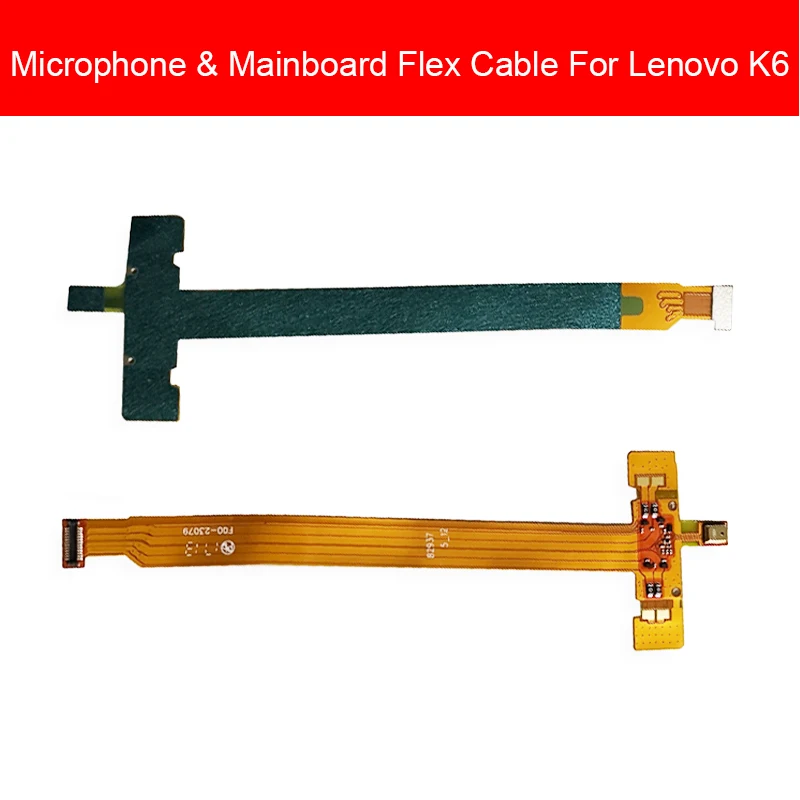 Соединитель материнской платы гибкий кабель для микрофона Lenovo K6 Подключение