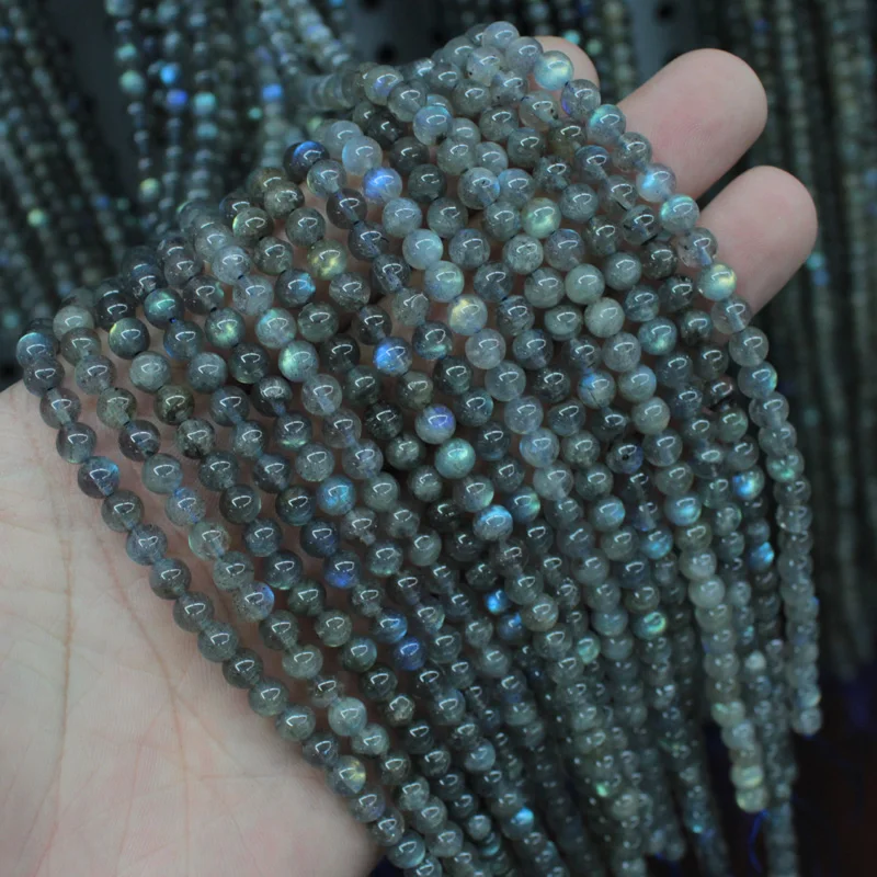 

round rainbow Labradorite beads natural stone GEM beads DIY loose beads for jewelry making strand 15" wholesale