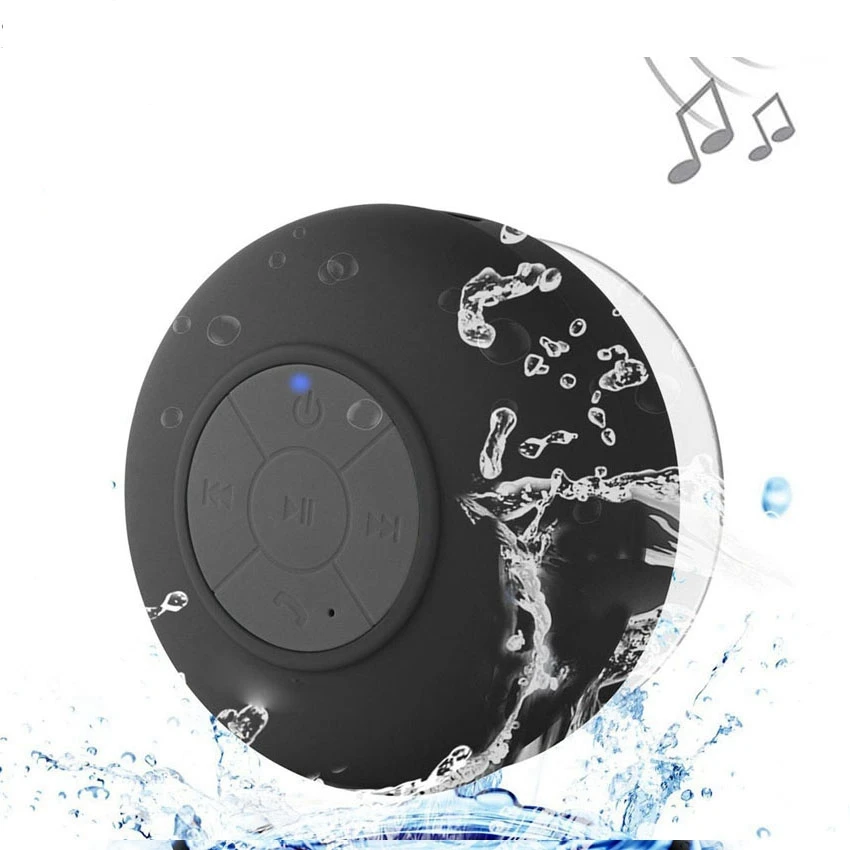 Minialtavoz Bluetooth portátil, altavoz manos libres inalámbrico, resistente al agua, con ventosa,
