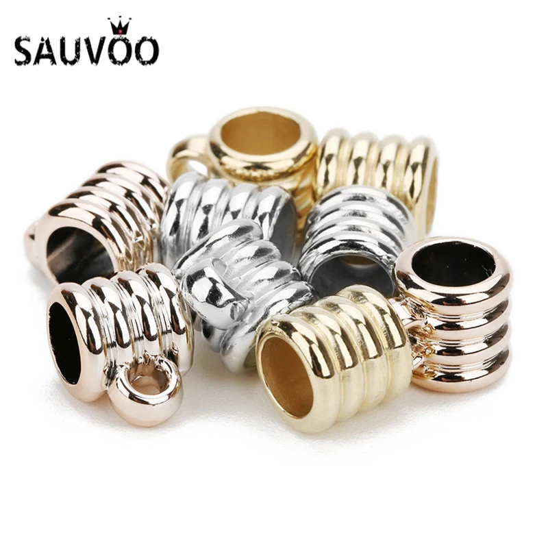 Бусины SAUVOO 50 шт./лот бусины CCB с большим отверстием 6 мм золотистые розовые