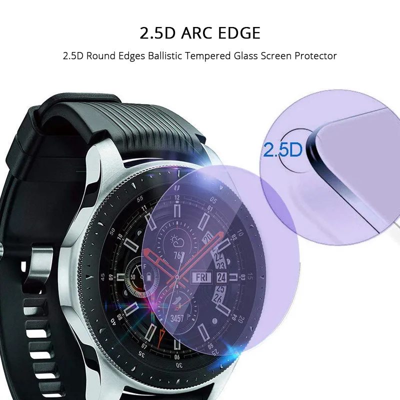 Защитная пленка из закаленного стекла HD для Samsung Galaxy Watch 42 мм 46 2.5D с закругленными