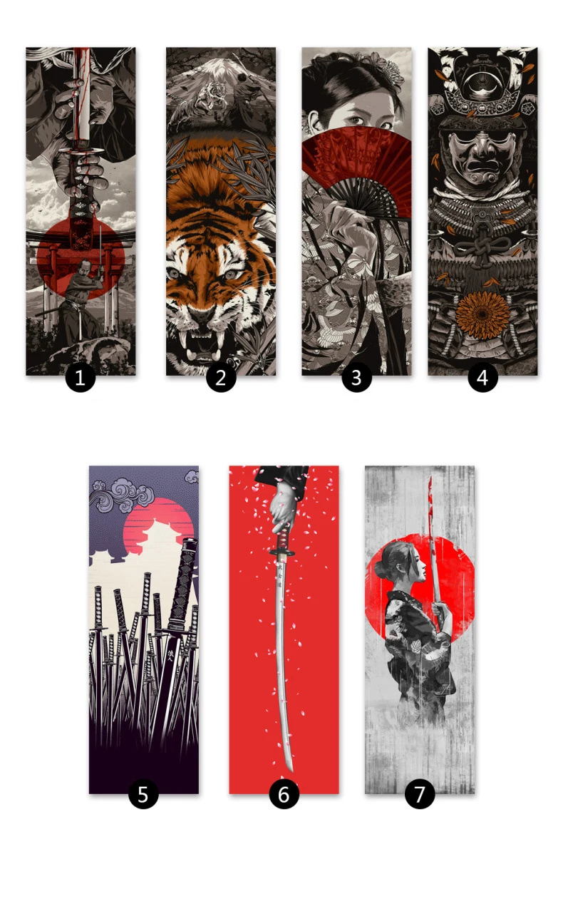 Картины на холсте Ukiyo-e Samuri HD плакат картины гостиная украшение Темный Готический стимпанк живопись кафе бар Настенный декор искусство