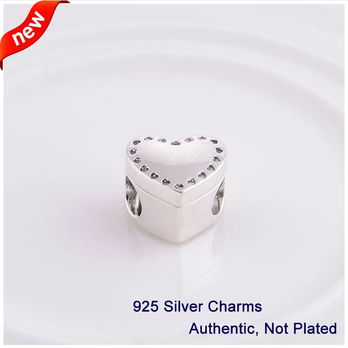 Подвески в форме сердца для браслетов Пандоры 100% серебряные бусины 925 пробы |