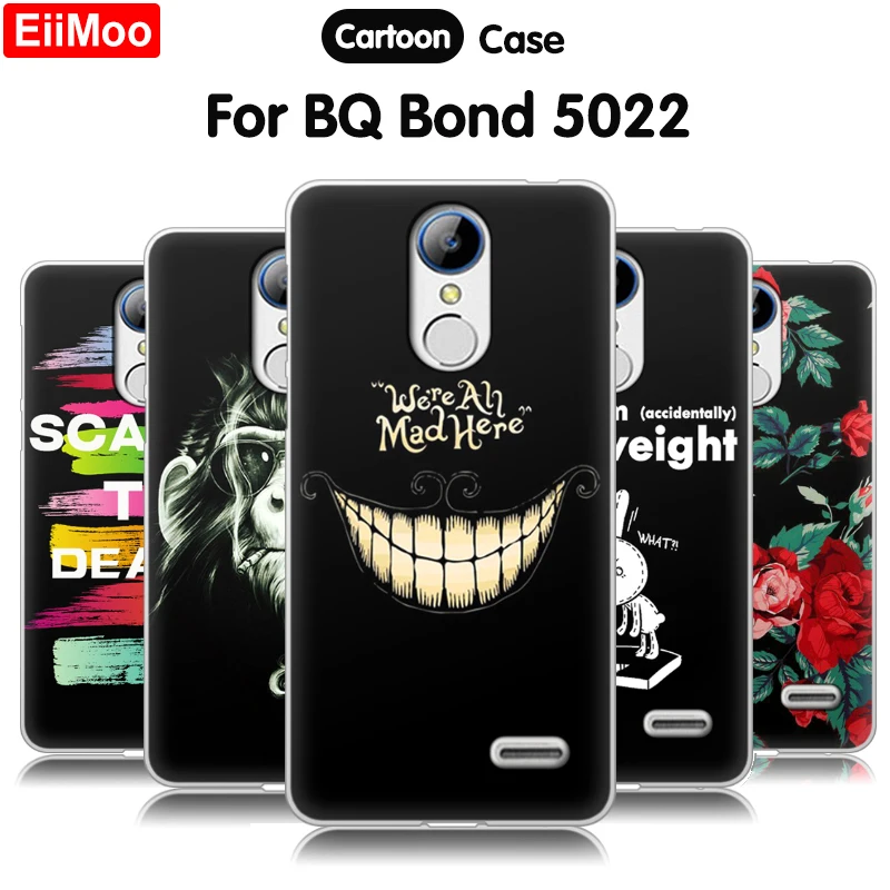Женский чехол для BQ 5022 задняя крышка с милым рисунком Мягкая силиконовая Bond BQS 5