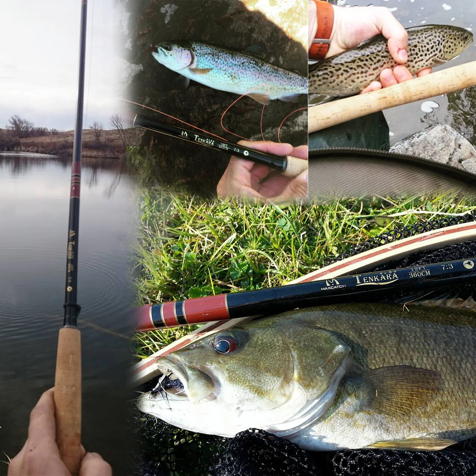 Maxcatch 10/11/12/13FT Тенкара летать стержень телескопическая удочка графитовые рыболовные полюс& углеродная трубка