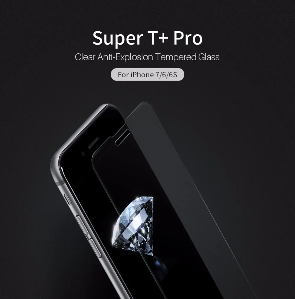 Для iphone 7 plus NILLKIN Super T + PRO пленка из закаленного стекла 3D сенсорный 0 15 мм протектор