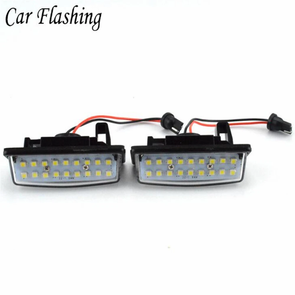 2 шт. Автомобильные светодиодные лампы 18 3528 SMD для номерного знака Nissan TEANA J31 J32 Maxima