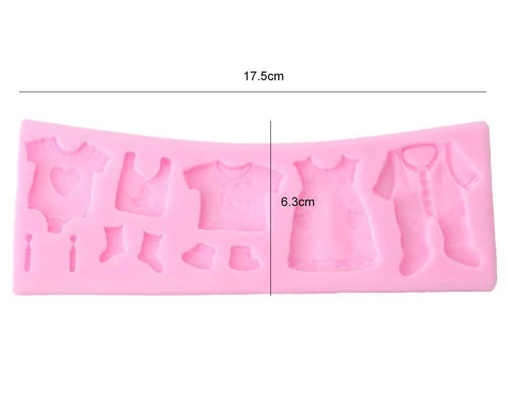 rectangle Горячая поп 3D детская одежда душ DIY силиконовая форма для выпечки Кухня Торт украшения формы для шоколада выпечки инструменты GYH - Цвет: rectangle