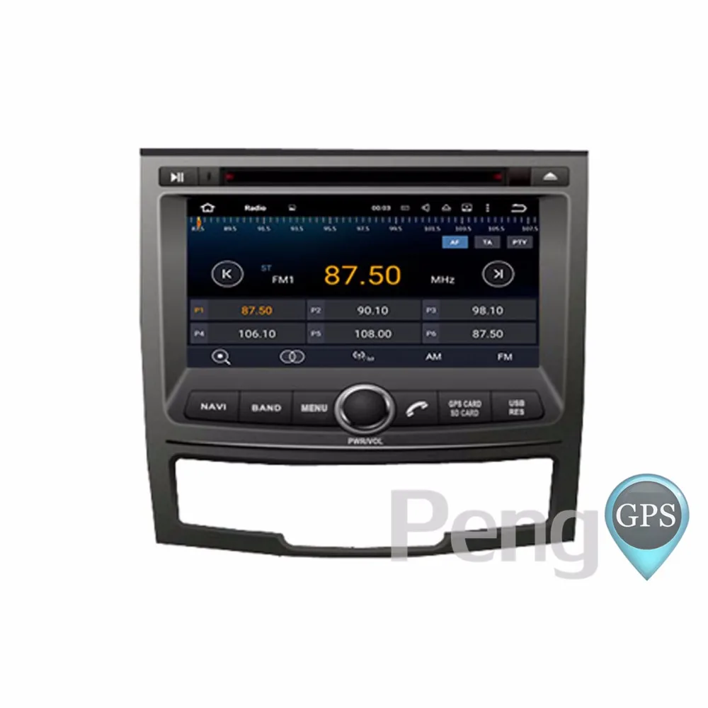 Автомагнитола 2 Din с четырёхъядерным процессором GPS-навигацией Android 7 1 для SSANGYONG