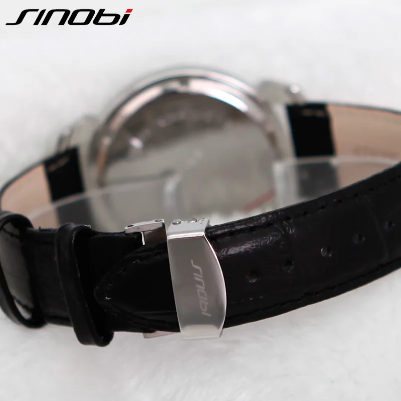 SINOBI пояса из натуральной кожи ремень часы для мужчин полный календари Multi функция