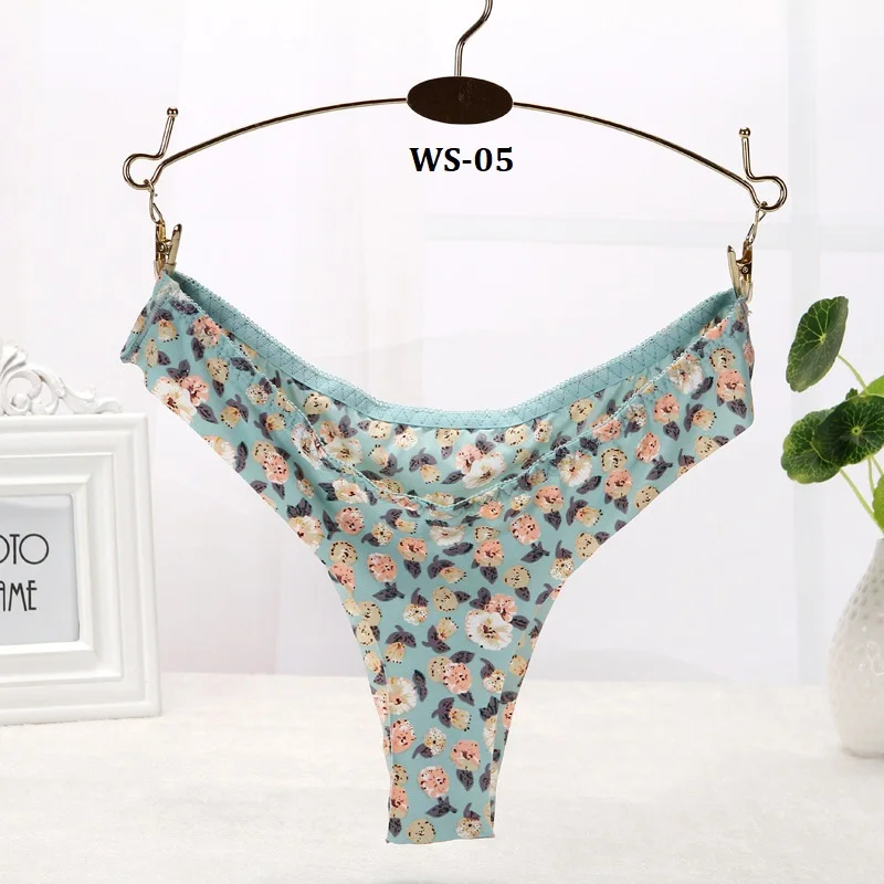 1 шт. бразильские Трусики бикини с цветочным рисунком женские сексуальные