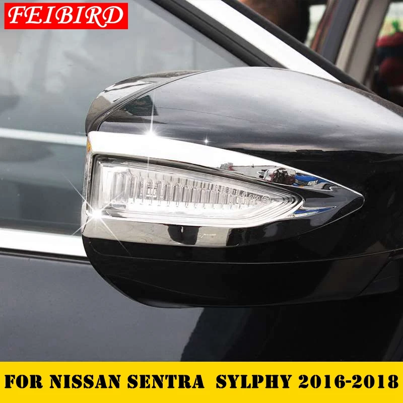 Аксессуары для Nissan Sentra Sylphy 2016 2017 2018 полоса зеркала заднего вида обшивка ABS хром