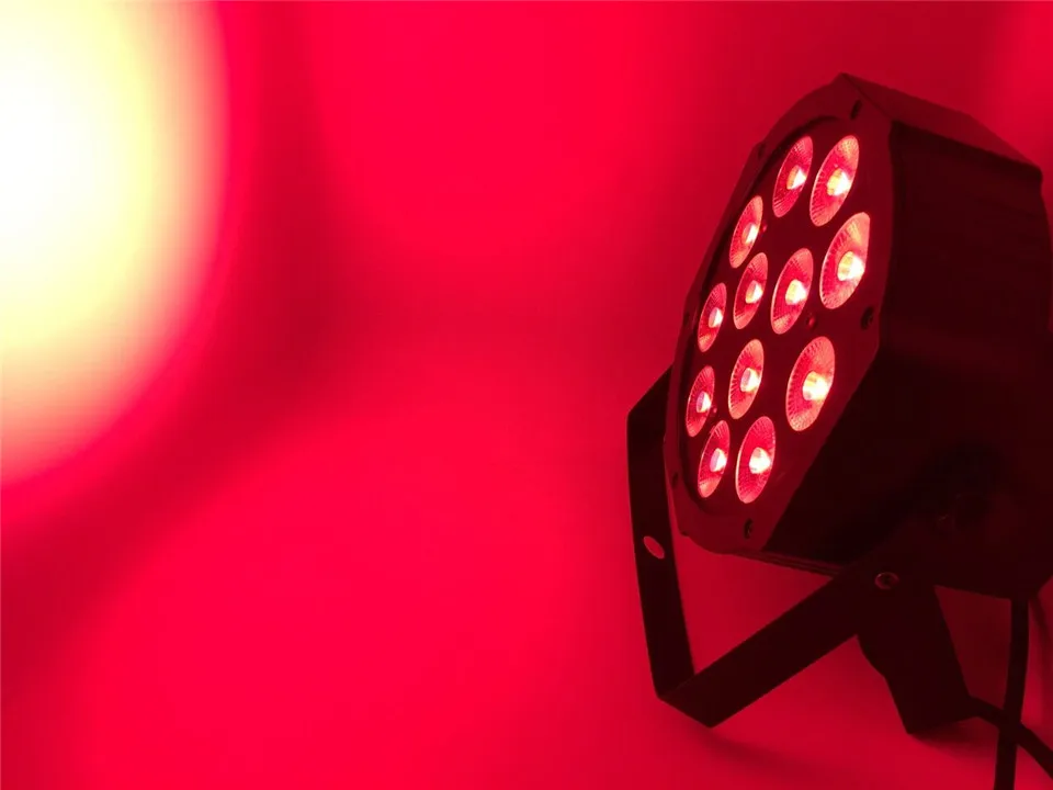 10 шт./лот 12x12 Вт LED плоский SlimPar Quad Light 4в1 DJ Wash Stage Uplighting No Noise|light dmx|stage lightled dj |