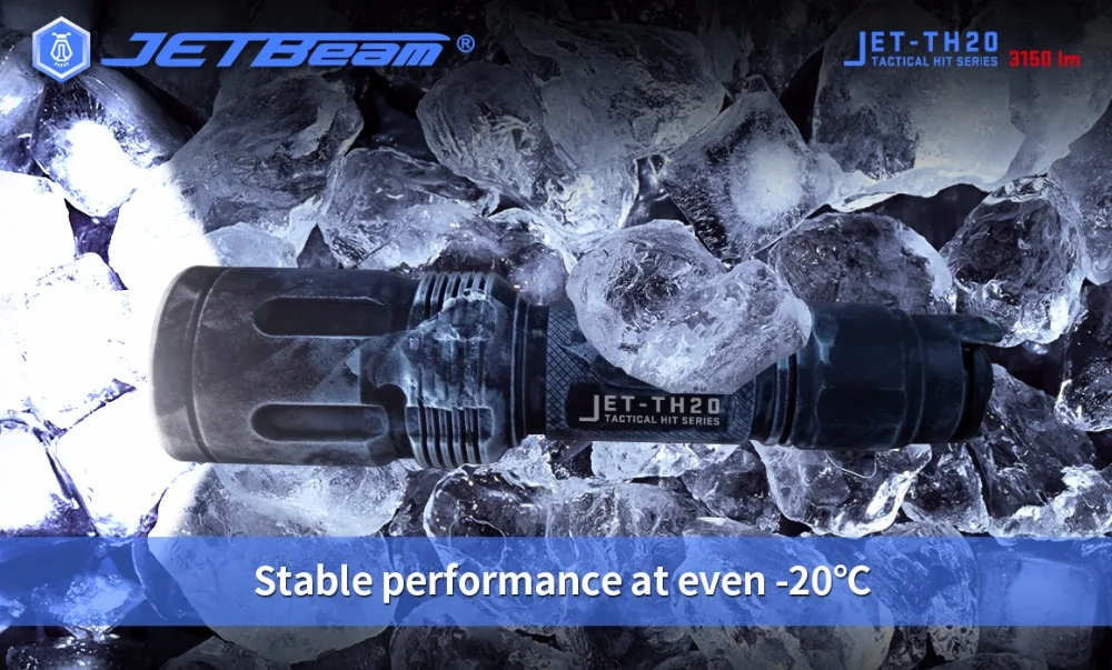 Новейший тактический фонарь JETBeam TH20 CREE XHP70 светодиодный 3150 люмен с литий-ионным аккумулятором 18650(оранжевая зернистая чашка