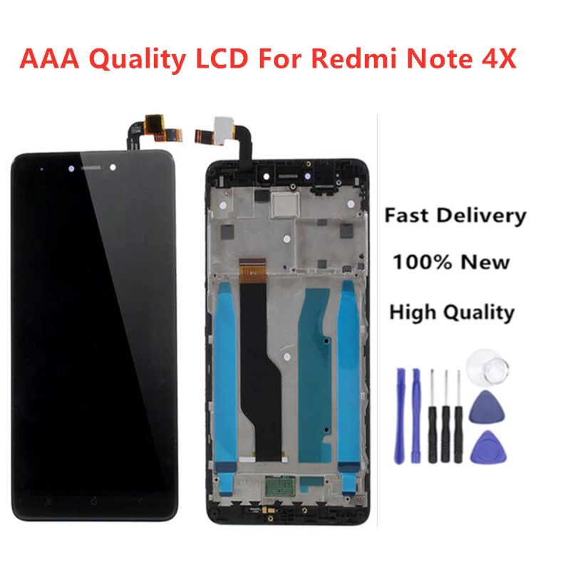 ЖК дисплей с рамкой для Xiaomi Redmi Note 4X экран 4 глобальная версия LCD только Snapdragon