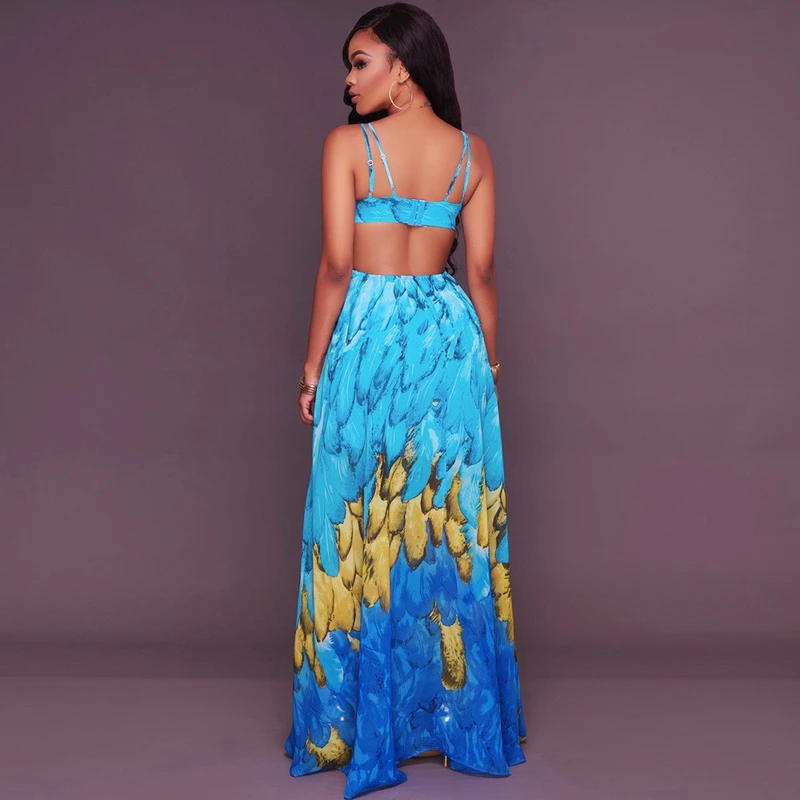 Женское пляжное платье на бретельках OVESPORT Элегантное летнее без рукавов с