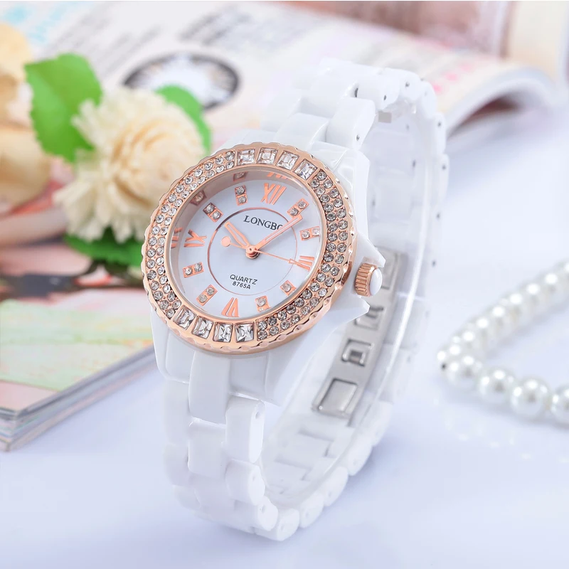 

LONGBO New Korean Luxury Jewelry Business Casual Men Brand Watches,Fashion Leisure Waterproof Women Dress Ceramics Quartz Watch