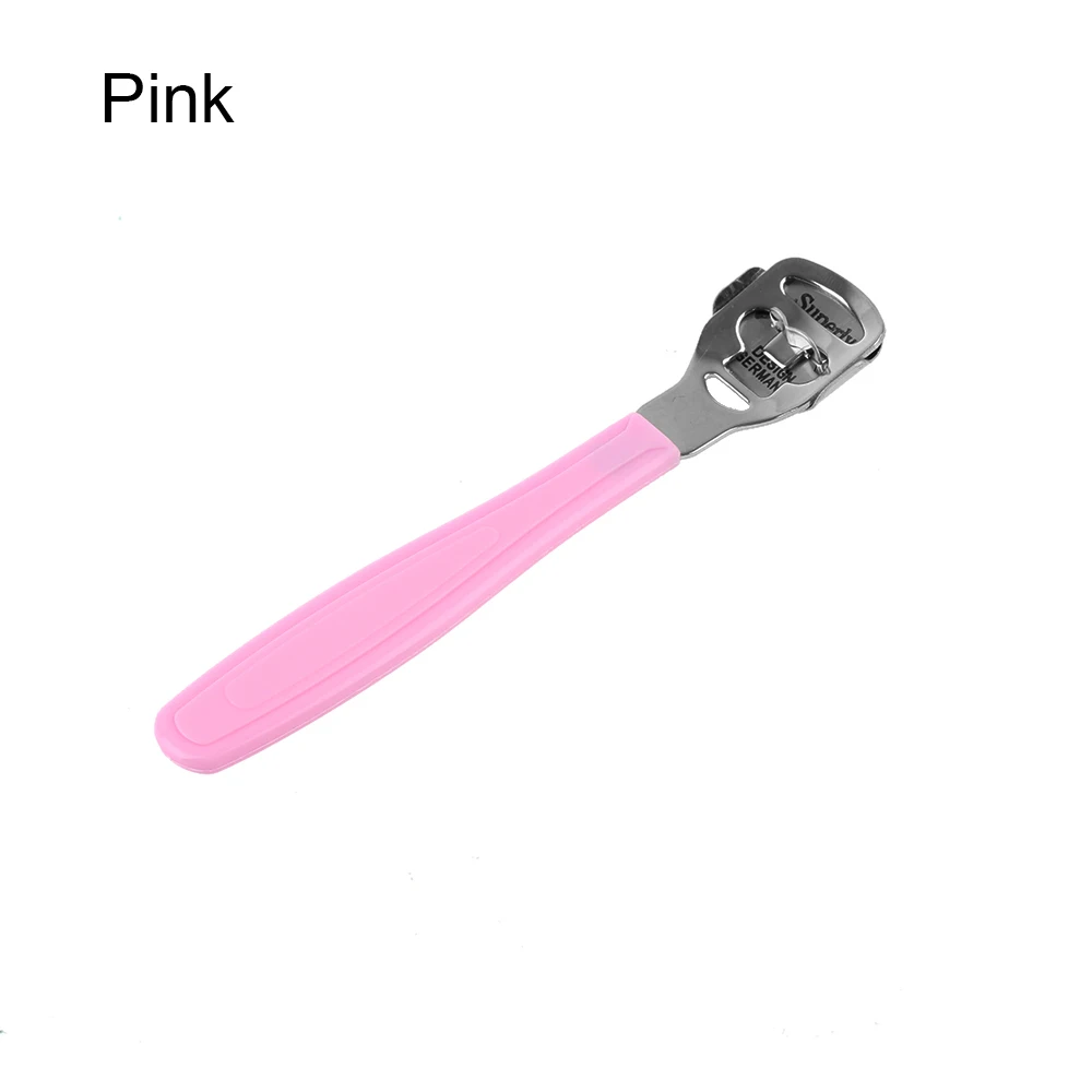 pink 1 шт., нержавеющая сталь, для педикюра, для ног, для удаления омертвевшей кожи, резак, бритва, триммер, для педикюра, мозолей, лезвия, инструменты для ухода за телом, аксессуары - Цвет: pink