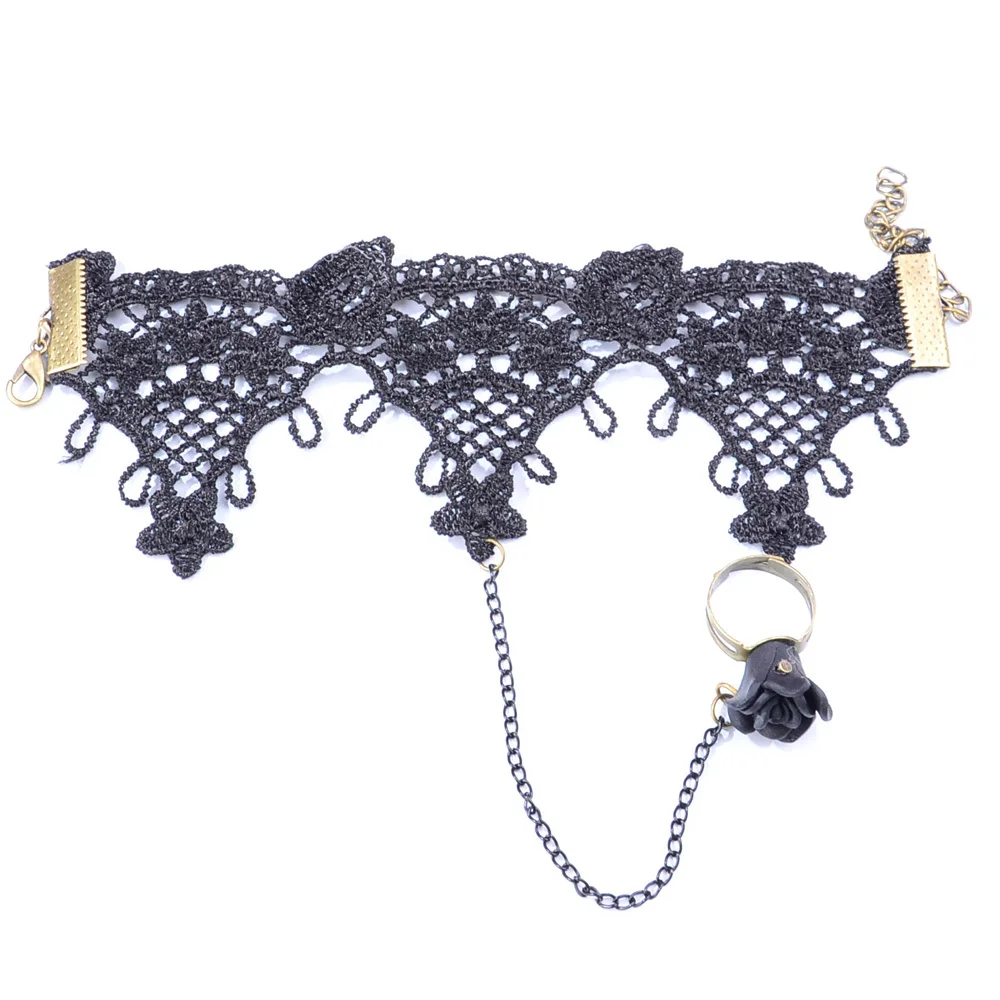 Высококачественная Черная кружевная медная кристаллическая инкрустация